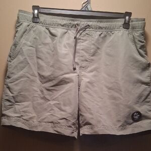 Bula Mens Casual Green Shorts/swim Trunks L